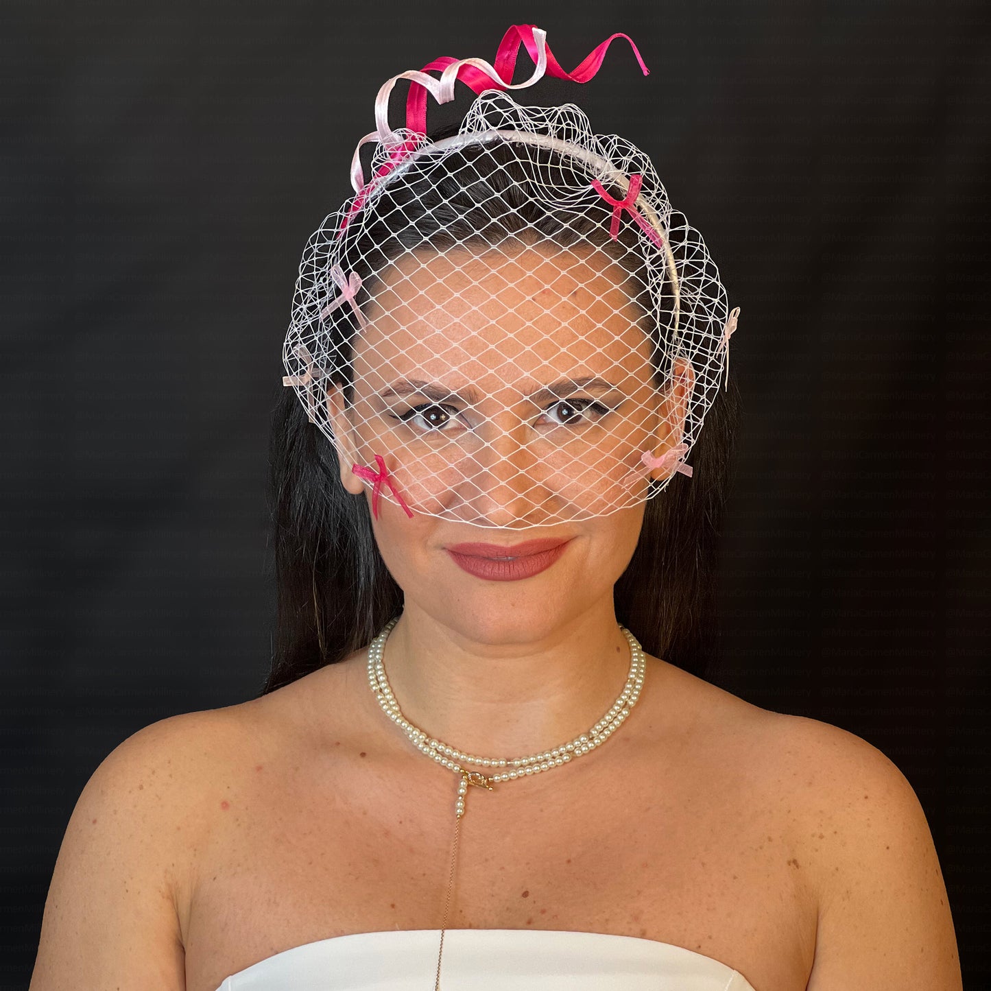 Bow and Swirls Veiling