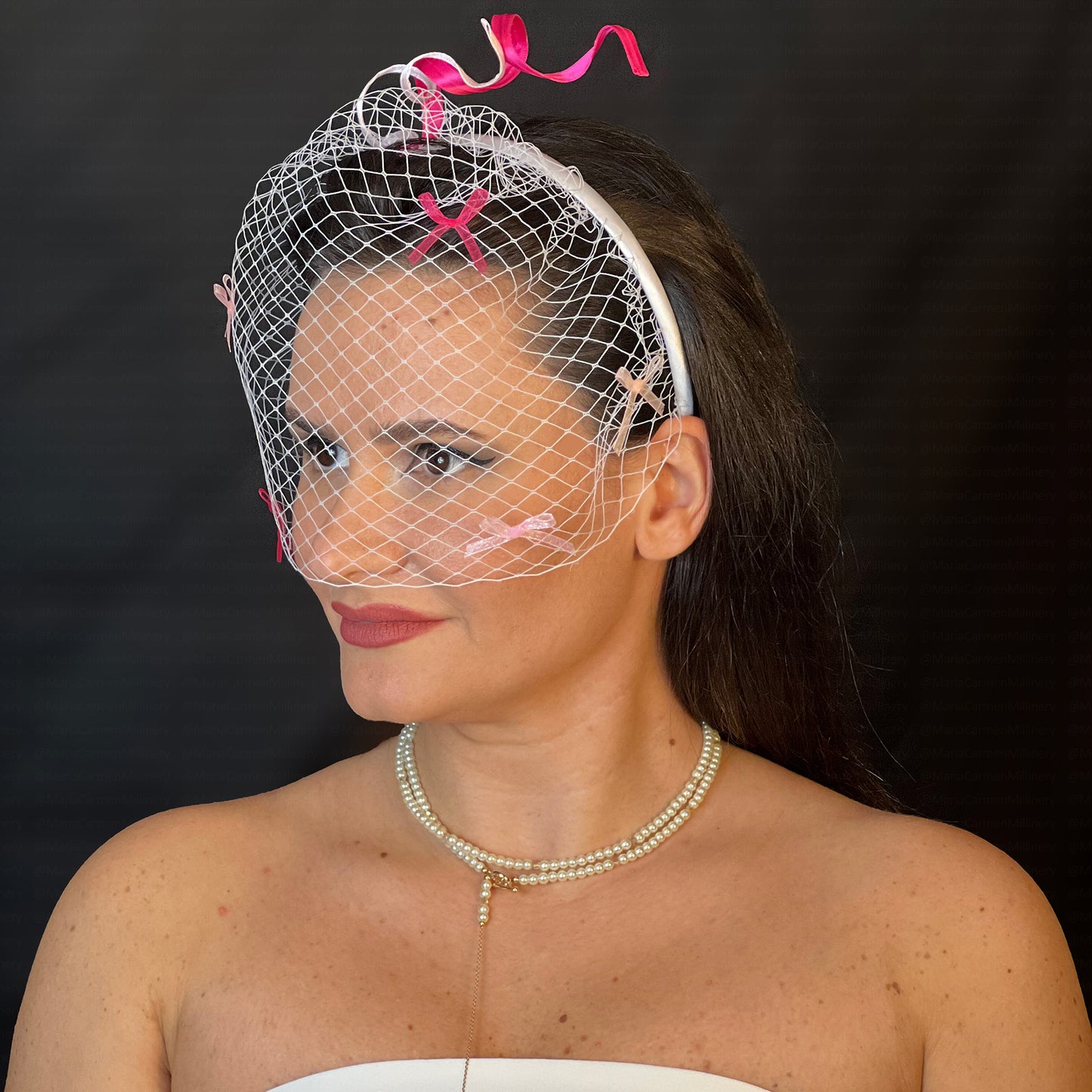 Bow and Swirls Veiling