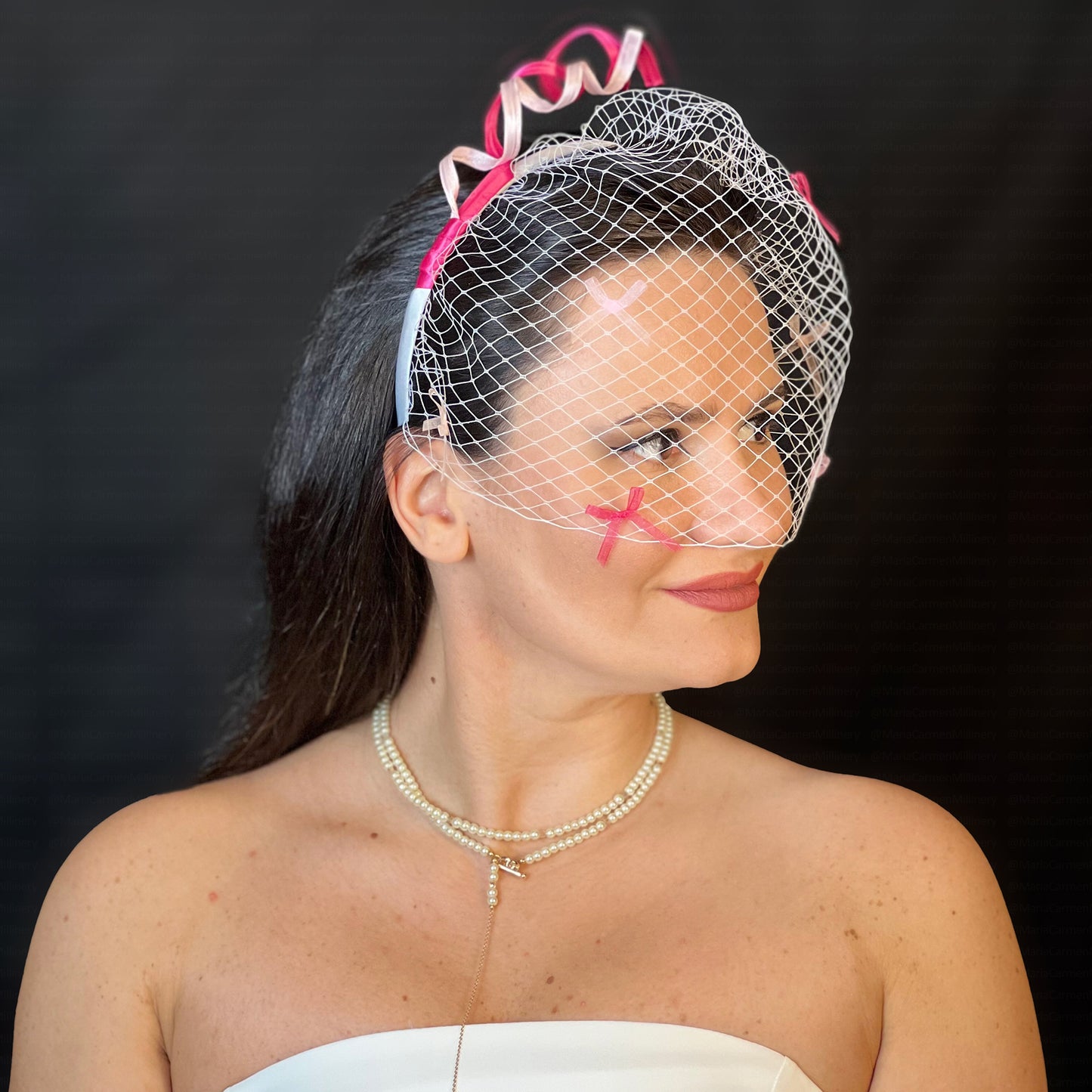 Bow and Swirls Veiling