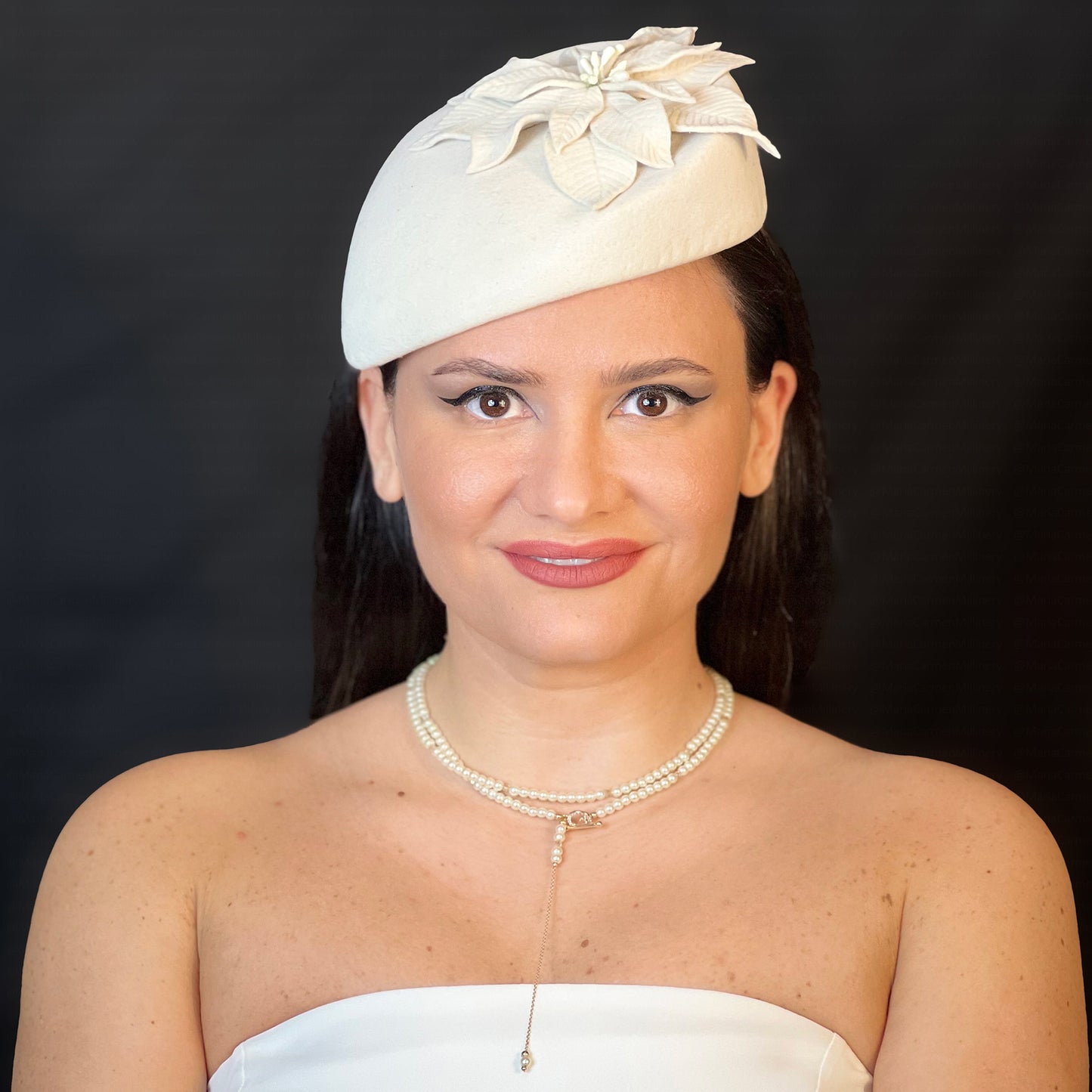 Felt Poinsettia Fascinator