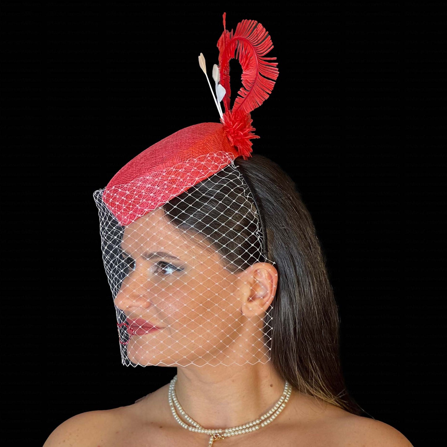 Romantic Fascinator with Veiling