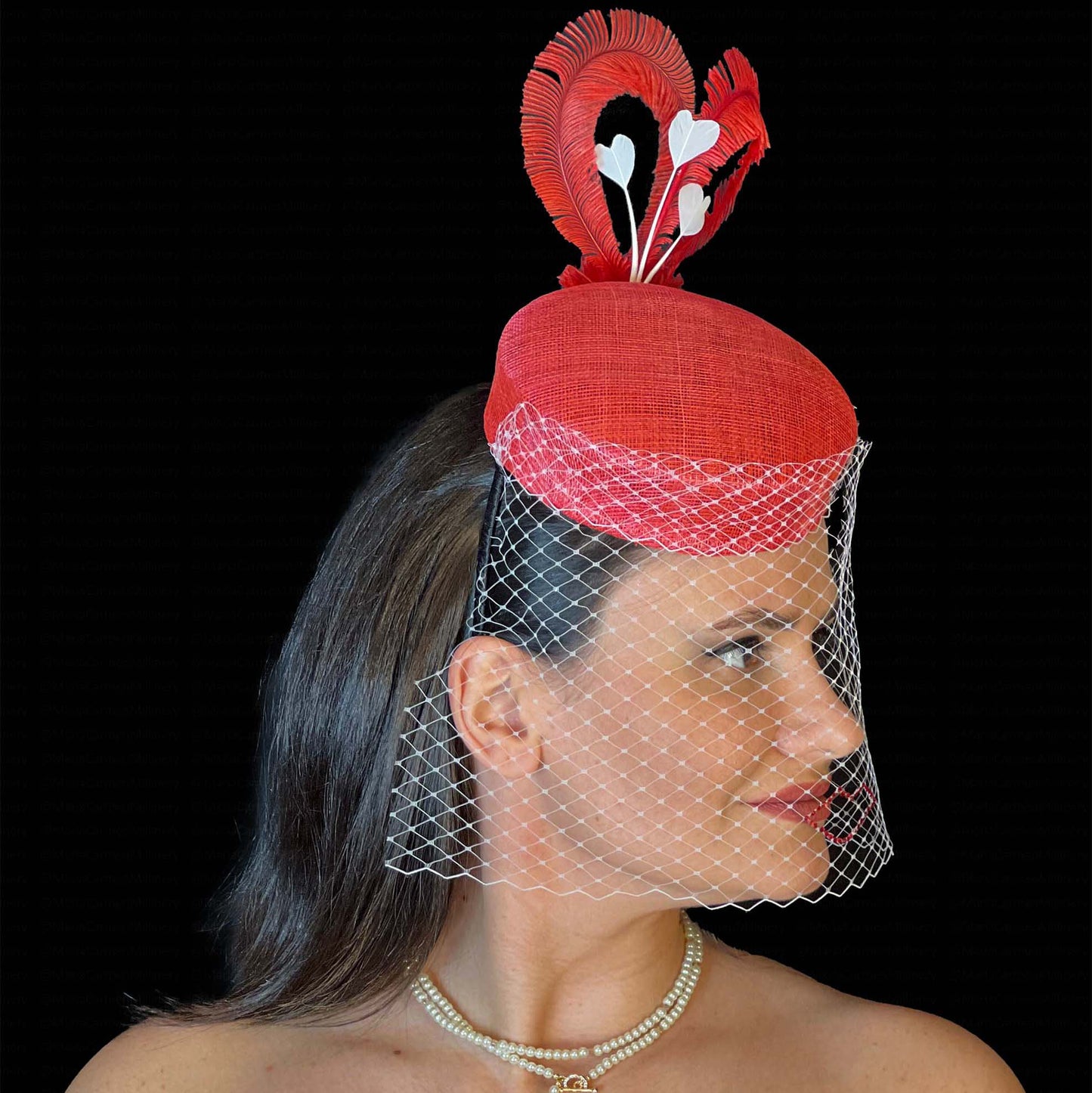 Romantic Fascinator with Veiling