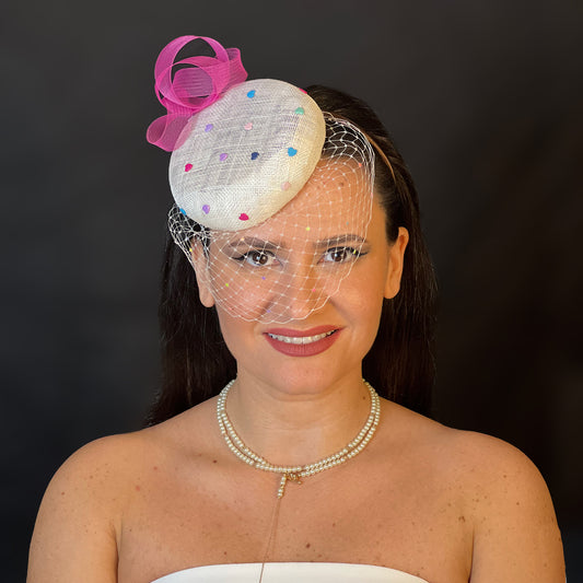 Hearts Fascinator